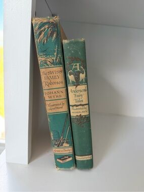 Swiss Family Robinson and Anderson’s Fairy Tales vintage books 1949